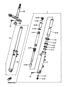 XJ600S Передняя вилка