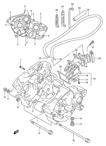 TS125 Картер двигателя