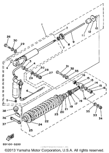 YZ125N Задняя подвеска