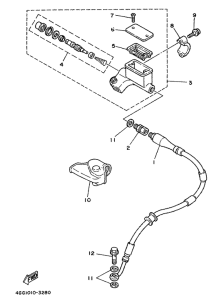 TY250Z Главный тормозной цилиндр