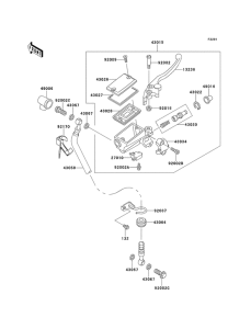 ER500 Передний тормозной цилиндр
