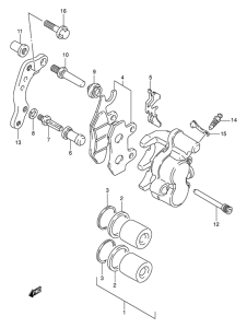 DR350 Передний суппорт