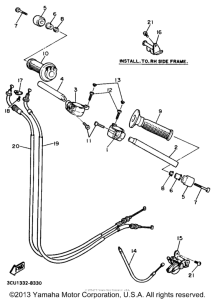 FZR750RU Handlebar-cable