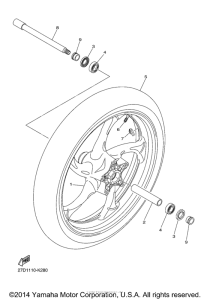 XVS1300CU Переднее колесо