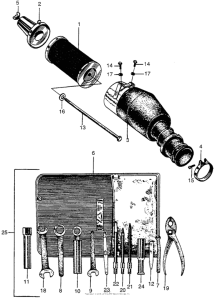 CA175 Ca175 air cleaner + tool