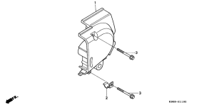 CB250 Left rear cover