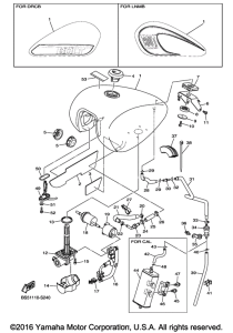 XVS950CUD Топливный бак