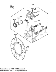 KZ1100 Передний суппорт