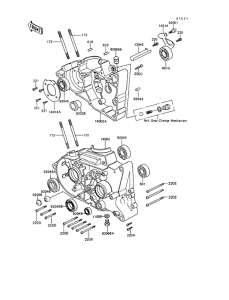 KE100 Картер двигателя