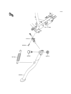 KMX125 Подножка