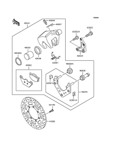 VN1500 Задний тормоз