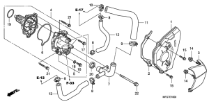 CB600F (ABS) Водяная помпа