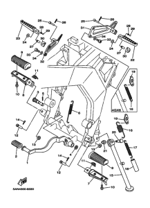 TDR125 Support & repose pied