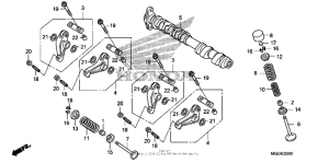 VFR1200F (DCT) Camshaft + valve (fr.)
