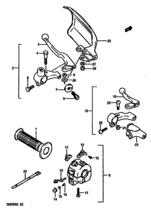 DR600 Left handle switch