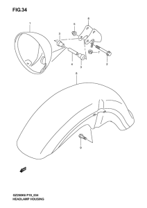 GZ250 Фара головного света