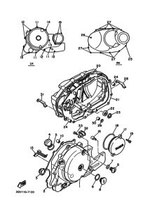 XV400 Crankcase cover ass`y  (v