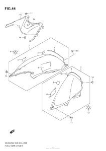 DL650 (ABS) Fuel Tank Cover
