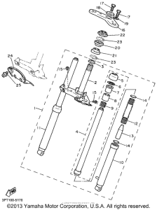 PW50G Передняя вилка