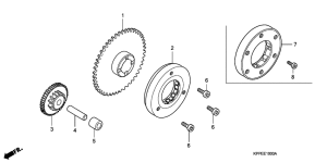 CBR125RS Муфта стартера