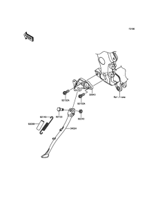 ZX1400 Подножка