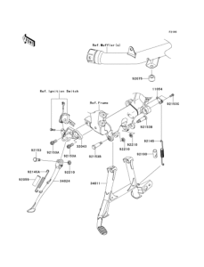 ZX1400 Подножка