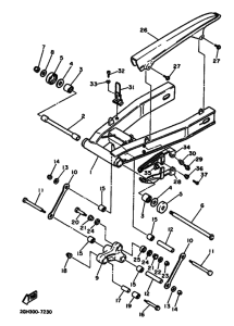 FZR1000 Задний рычаг и подвеска
