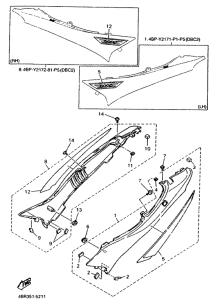 XJ600S (37KW) Боковые обтекатели