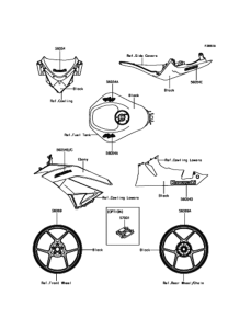 ZX600 Decals(Black)(RCF)(CA，US)