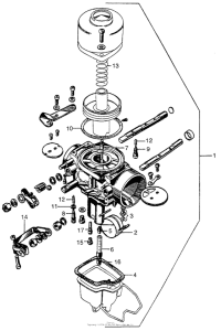 CB450 Right carburetor