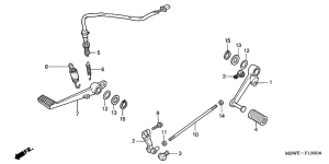  Brake pedal / change pedal