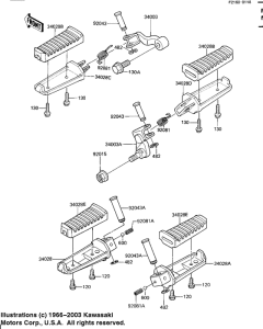 KZ1100 Подножки