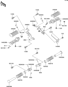 BN125 Подножки
