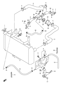 DL650 Радиатор hose