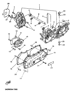 YN50R Картер двигателя