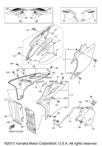 WR450FB Боковые обтекатели