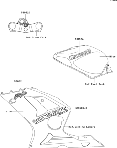 ZX636 Decals(blue)(zx636-b2)