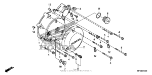 VT750C2 Крышка картера левая