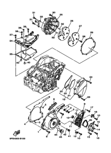 TDM900 Crankcase cover ass`y  (v