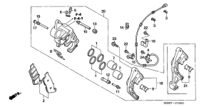 CBF600 (Naked) Передний суппорт