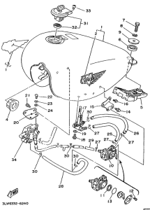 XV250 Топливный бак