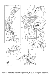 XVS650AT Топливный бак