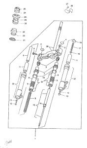 CW50RS Передняя вилка