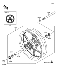 ZR1000 フロントハブ