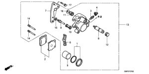 CR85R Передний суппорт