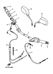 RZ50 ｽﾃｱﾘﾝｸﾞﾊﾝﾄﾞﾙ. ｹｰﾌﾞﾙ