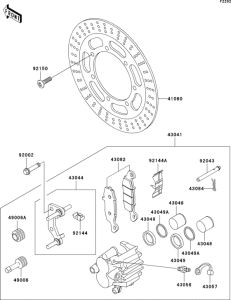 VN800 Передний тормоз