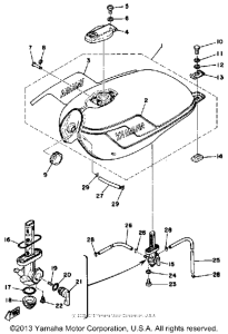 RD400E Топливный бак