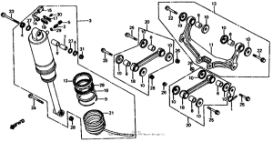 VF750S Задние амортизаторы