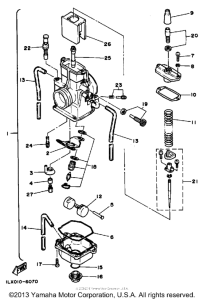 YZ125S Карбюратор